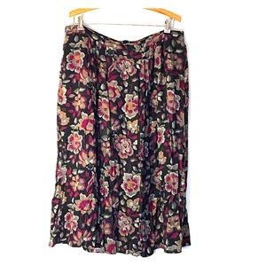 Vintage Floral Skirt w/ Pockets!